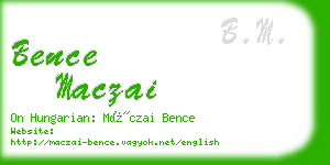 bence maczai business card